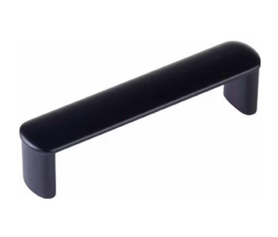 The Emtek Habitat Cabinet Pull in Flat Black finish