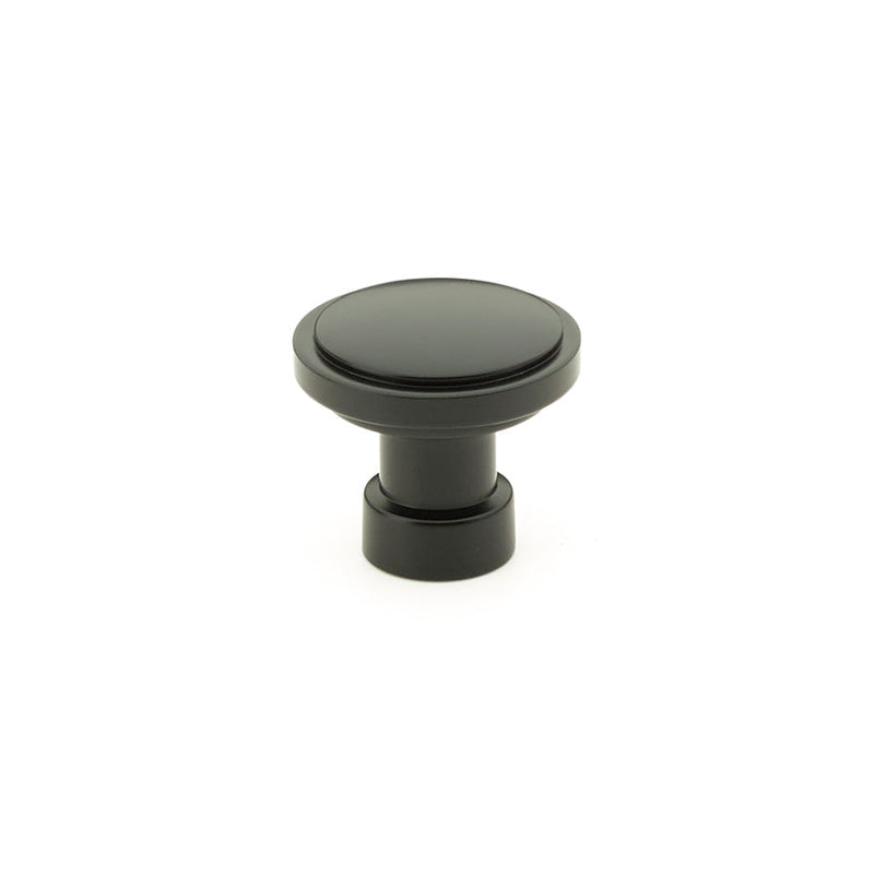 The Emtek Haydon Cabinet Knob, 1 1/4" in Flat Black finish