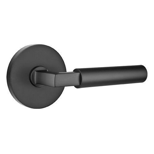 Emtek Hercules Lever With Disk Rosette in Flat Black finish