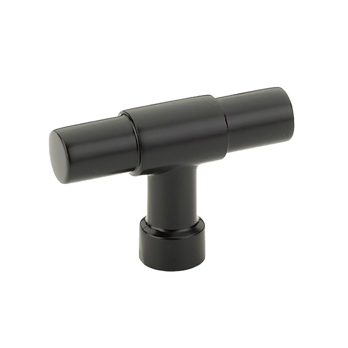 The Emtek Jasper Finger Pull in Flat Black finish