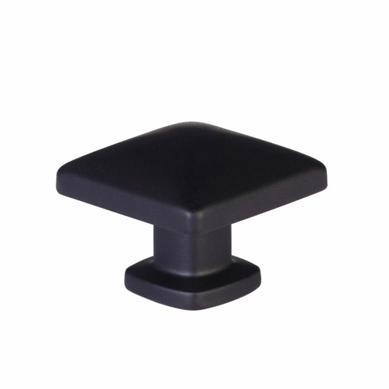 The Emtek Lawson Knob in Flat Black finish