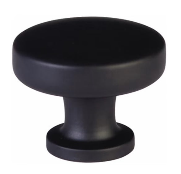 The Emtek Paxton Knob in Flat Black finish