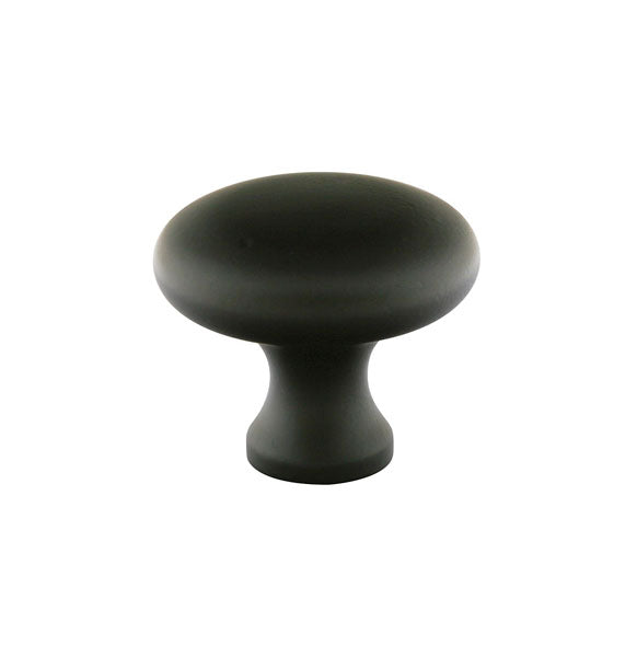 The Emtek Brass Providence Cabinet Knob in Flat Black finish