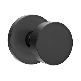 Emtek Round Knob with Disk Rosette in Flat Black finish