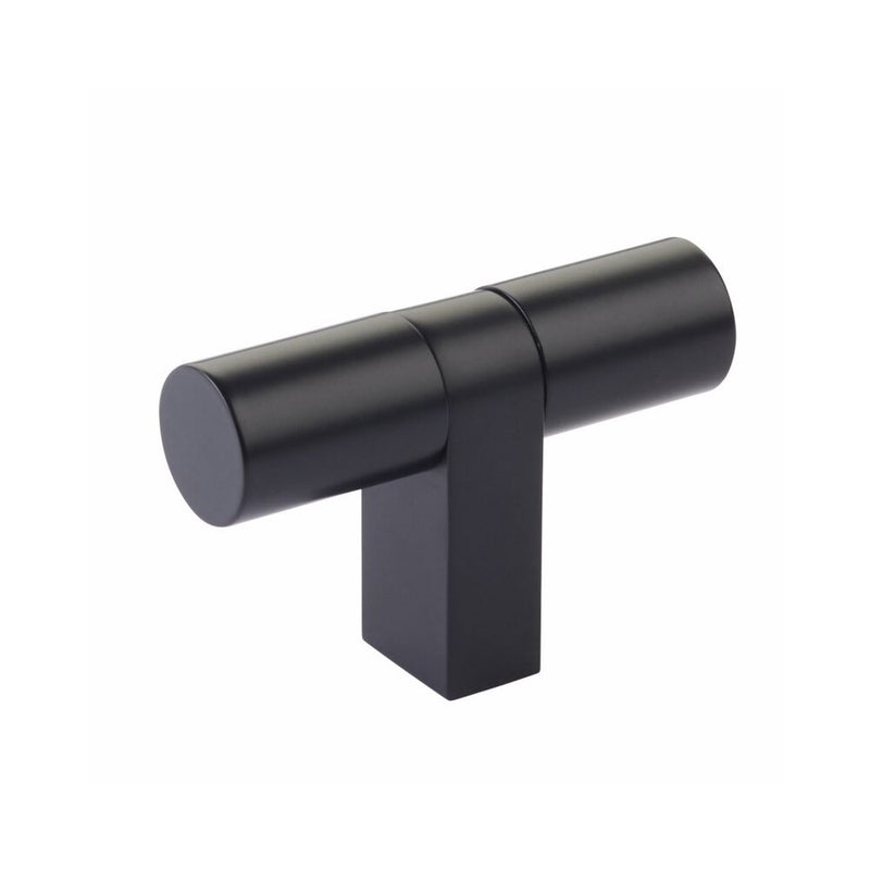 The Emtek Select Bar Smooth Cabinet T-Knob, 3 1/8" in Flat Black finish