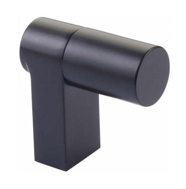 The Emtek Select Rectangular Smooth Cabinet Finger Pull 2" in Flat Black finish