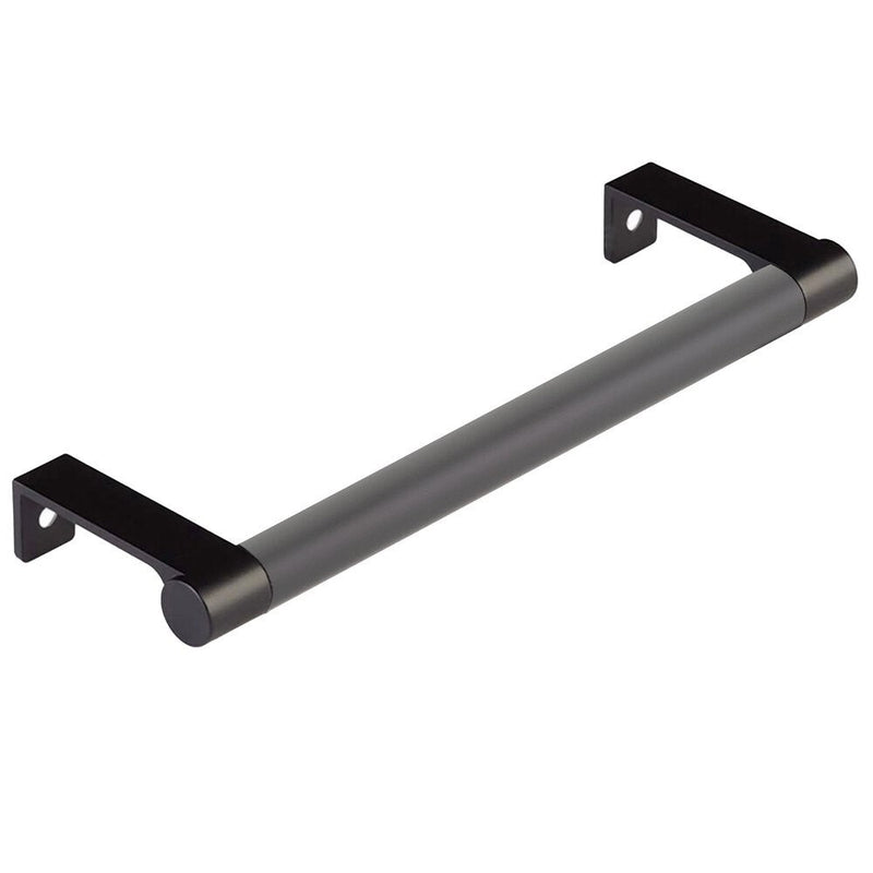 Emtek Select Round Smooth Cabinet Edge Pull in Flat Black finish