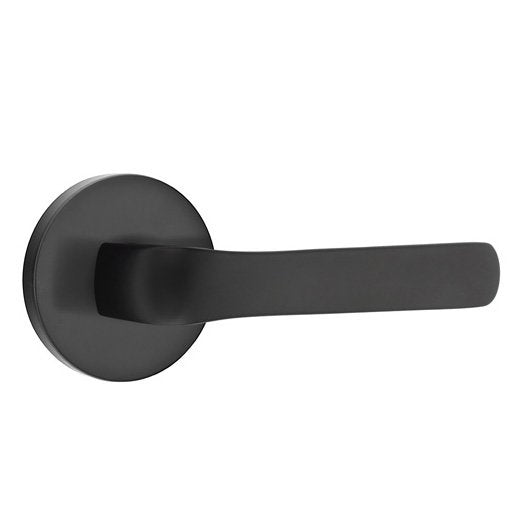 Emtek Spencer Lever With Disk Rosette in Flat Black finish