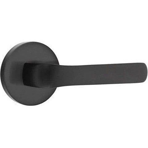 Emtek Spencer Lever With Disk Rosette in Flat Black finish