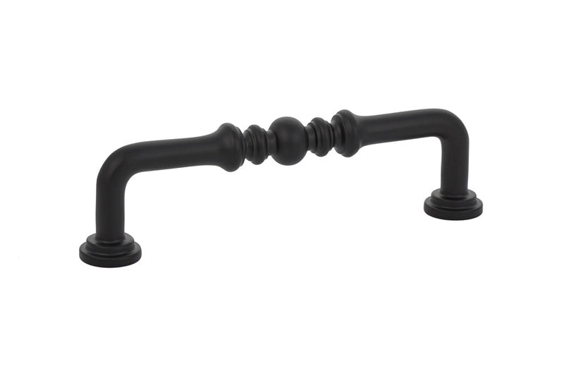 Emtek Spindle Cabinet Pull, 4" Center to Center in Flat Black finish