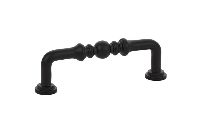 Emtek Spindle Cabinet Pull, 3 1/2" Center to Center in Flat Black finish