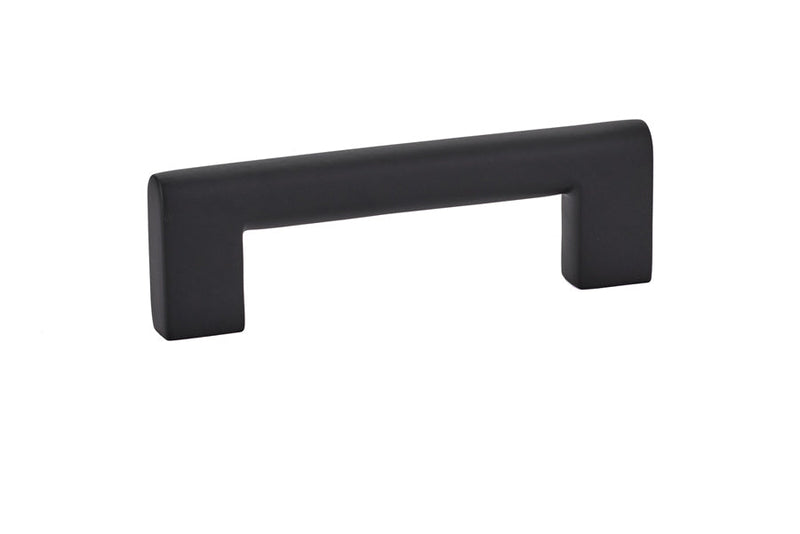 The Emtek Trail Cabinet Pull in Flat Black finish