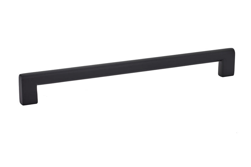 The Emtek Trail Cabinet Pull in Flat Black finish