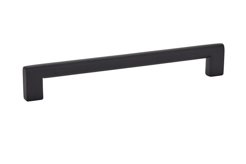 The Emtek Trail Cabinet Pull in Flat Black finish