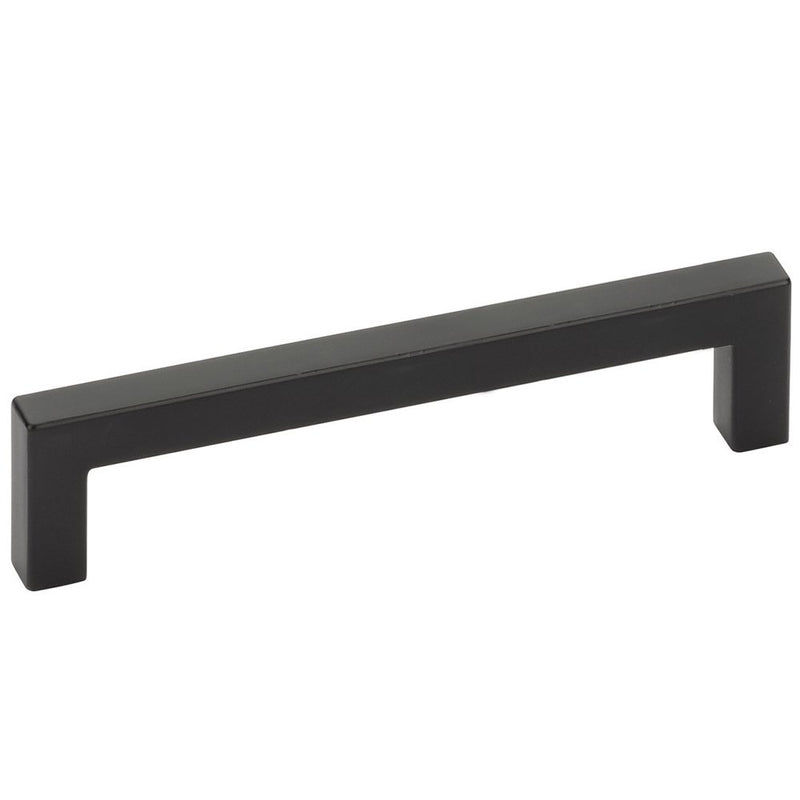 The Emtek Warwick Cabinet Pull in Flat Black finish