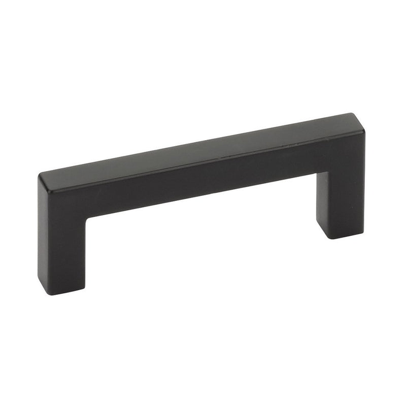 The Emtek Warwick Cabinet Pull in Flat Black finish