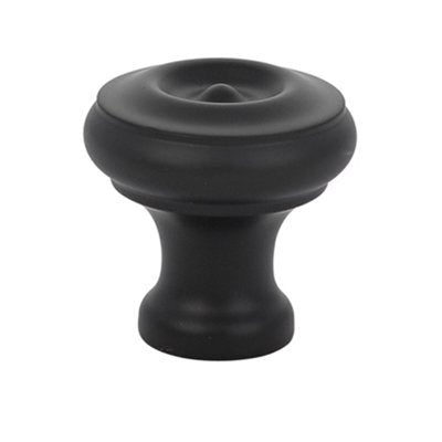 The Emtek Waverly Cabinet Knob in Flat Black finish