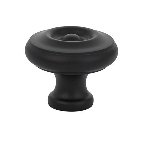 The Emtek Waverly Cabinet Knob in Flat Black finish