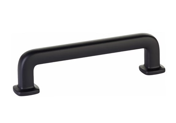 The Emtek Westridge Cabinet Pull in Flat Black finish