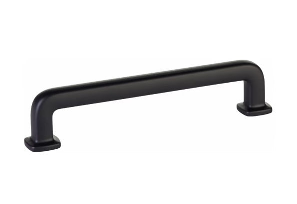 The Emtek Westridge Cabinet Pull in Flat Black finish