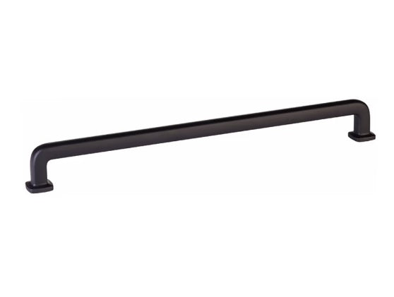 The Emtek Westridge Cabinet Pull in Flat Black finish