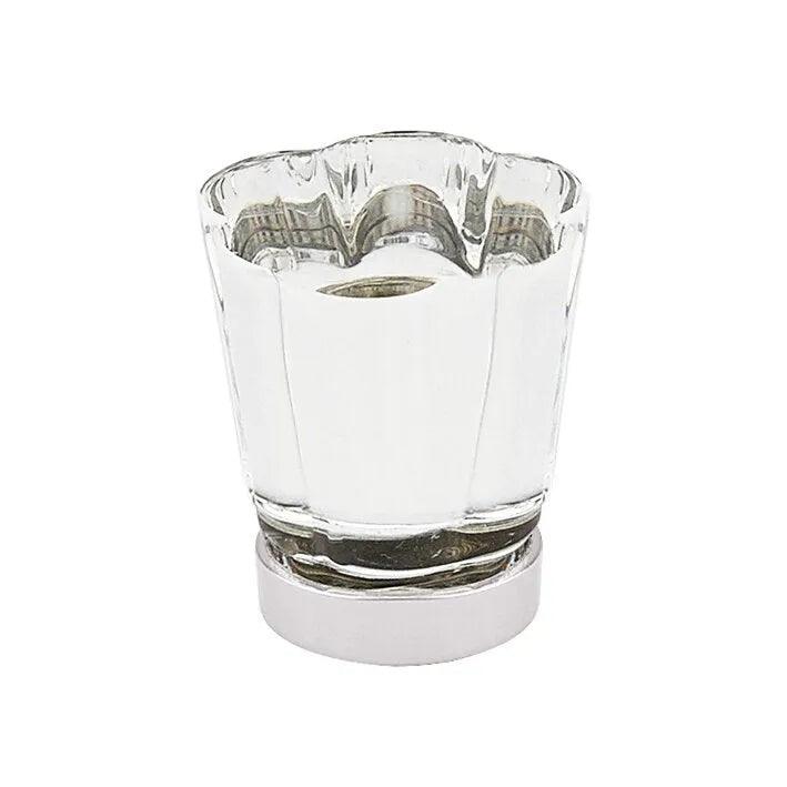 Emtek Forza Crystal Glass Cabinet Knob Lifetime Polished Nickel