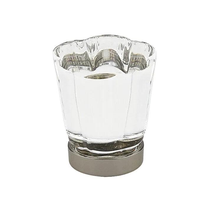 Emtek Forza Crystal Glass Cabinet Knob Pewter