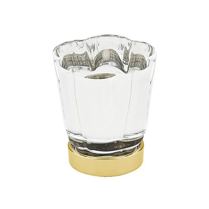 Emtek Forza Crystal Glass Cabinet Knob Satin Brass