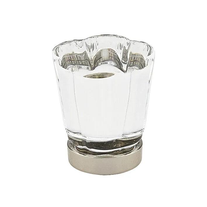 Emtek Forza Crystal Glass Cabinet Knob Satin Nickel