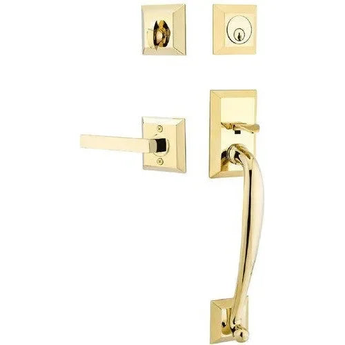 EmtekEmtek Franklin Tubular Entrance Handleset With Dumont Lever in 