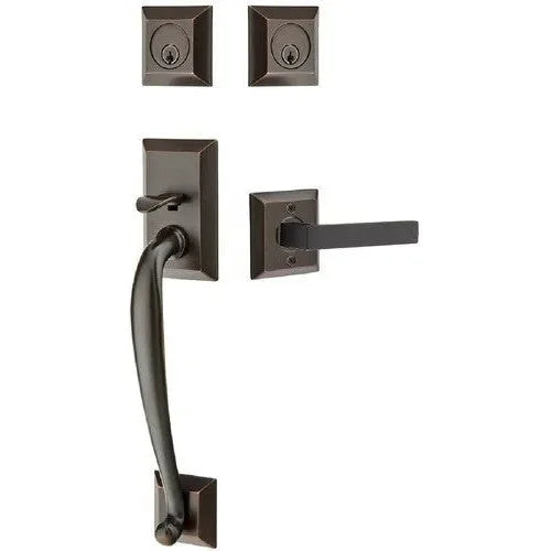EmtekEmtek Franklin Tubular Entrance Handleset With Dumont Lever in 