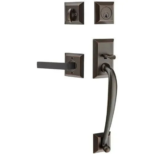 EmtekEmtek Franklin Tubular Entrance Handleset With Dumont Lever in 