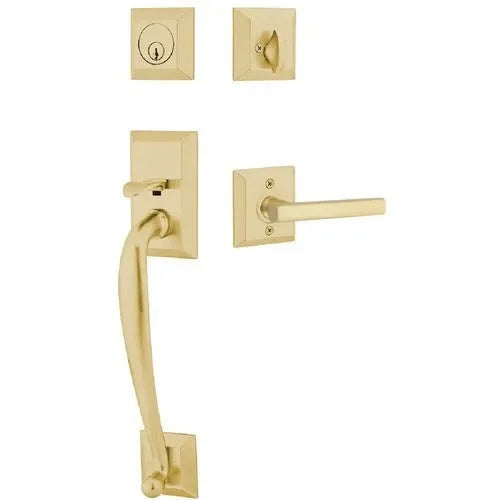 EmtekEmtek Franklin Tubular Entrance Handleset With Freestone Lever in 