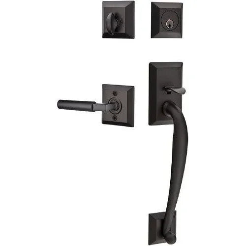 EmtekEmtek Franklin Tubular Entrance Handleset With Hercules Lever in 