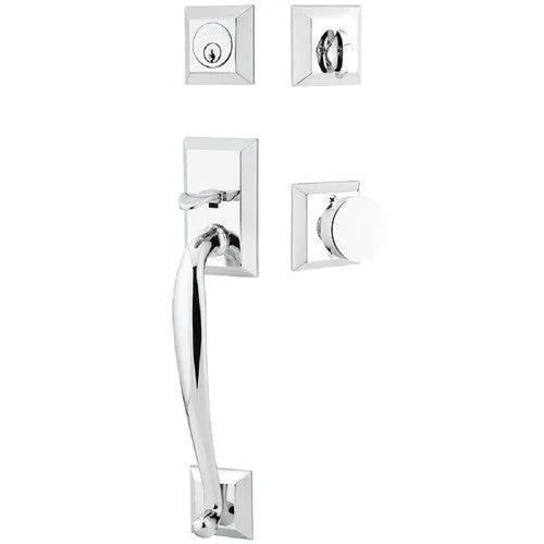 Emtek Franklin Tubular Entrance Handleset With Round Knob Polished Chrome