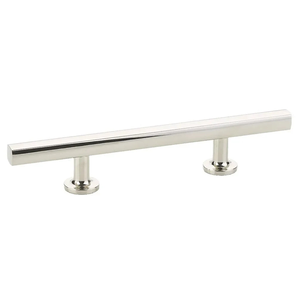 The Emtek Freestone Extended Cabinet Pull, 3 1/2" Center to Center in Lifetime Polished Nickel finish