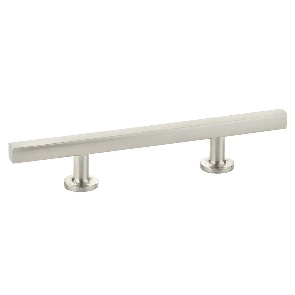 The Emtek Freestone Extended Cabinet Pull, 3 1/2" Center to Center in Satin Nickel finish