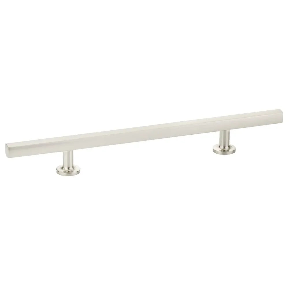 The Emtek Freestone Extended Cabinet Pull, 6" Center to Center in Satin Nickel finish