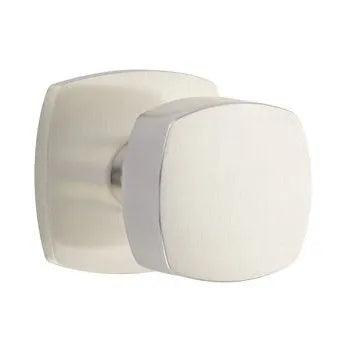 Emtek Freestone Knob with Urban Modern Rosette in Satin Nickel finish