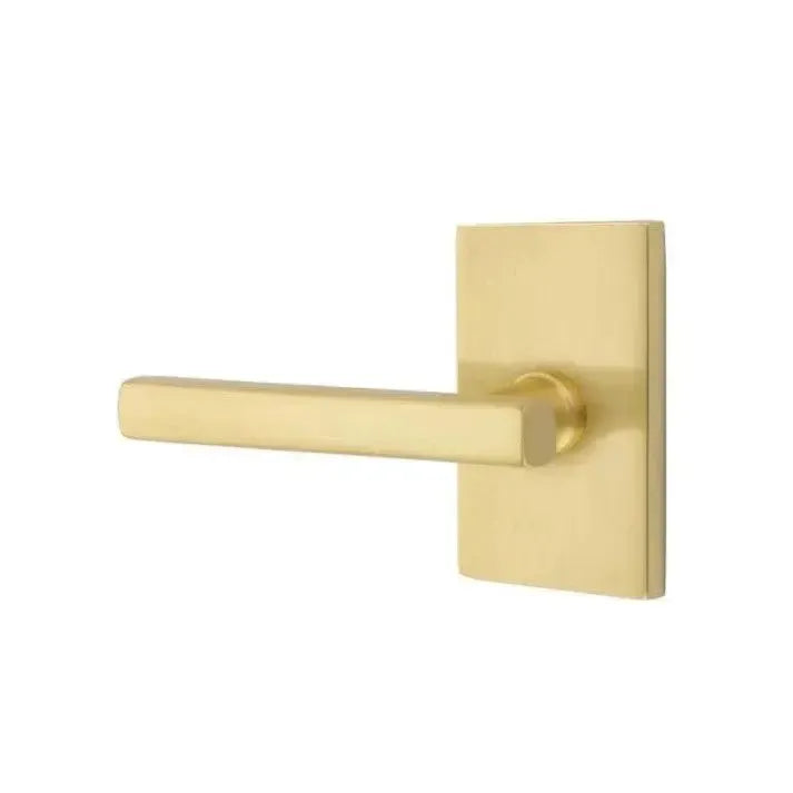 EmtekEmtek Freestone Lever With Modern Rectangular Rosette in 