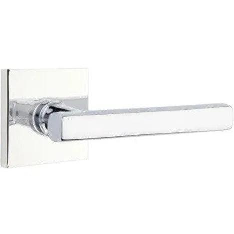 Emtek Freestone Lever With Square Rosette Polished Chrome