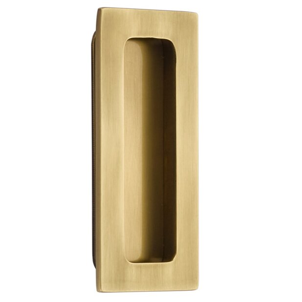 Emtek 4" Modern Rectangular Flush Pull in French Antique finish