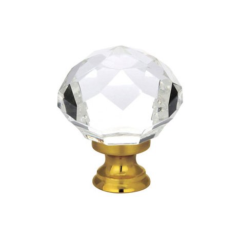 The Emtek Diamond Crystal Glass Cabinet Knob in French Antique finish.