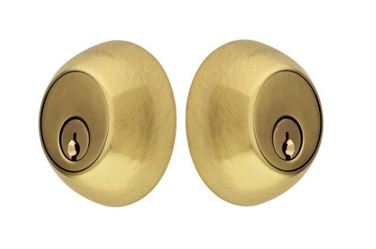 Emtek Double Cylinder Regular Keyed Deadbolt in French Antique finish