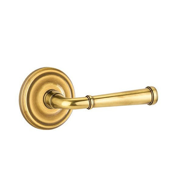 The Emtek Merrimack Lever With Regular Rosette in French Antique finish