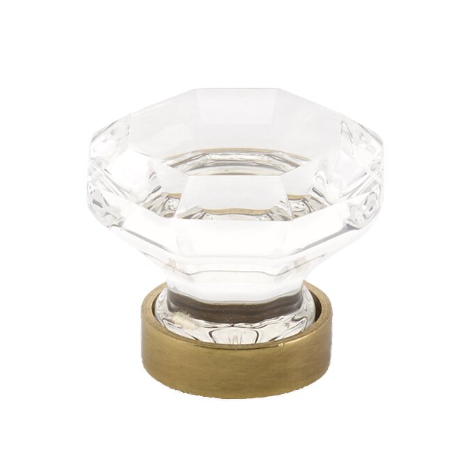 The Emtek Old Town Glass Cabinet Knob in French Antique finish