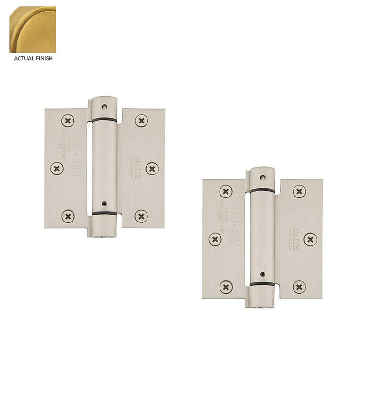 Emtek Plated Steel UL Listed Spring Hinge, 3.5" x 3.5" with Square Corners in French Antique finish