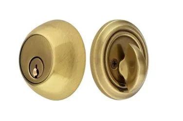 Emtek Single Cylinder Regular Keyed Deadbolt in French Antique finish