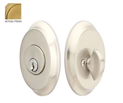 Emtek Single Cylinder Saratoga Keyed Deadbolt in French Antique finish