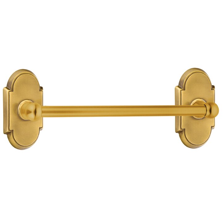 The Emtek Traditional Brass Towel Bar with